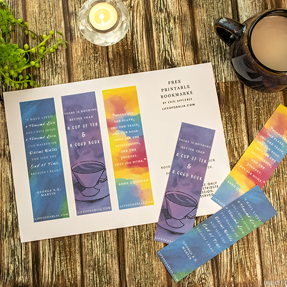 2020 Reading Challenge | Free Printable Bookmarks 01 - Quotes | Life of Dahlia